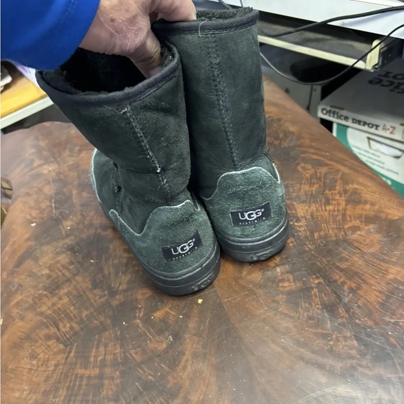 UGG snow boots women’s 9 black/green suede mid calf - Picture 2 of 6